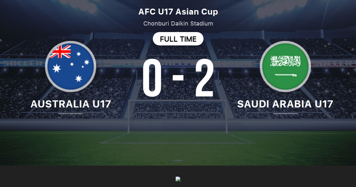 Australia U17 vs Saudi Arabia Under 17: Live Score, Stream and H2H results  6/16/2023. Preview match Australia U17 vs Saudi Arabia Under 17, team,  start time. Tribuna.com